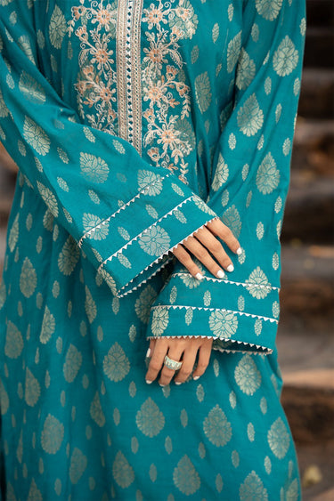 2 Pc Jacquard Embroidered Stitched Suit - Prime Point Store