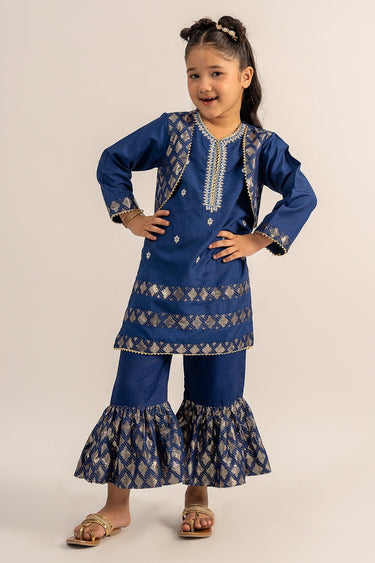 2 Pc Jacquard Embroidered Suit For Girl - Prime Point Store