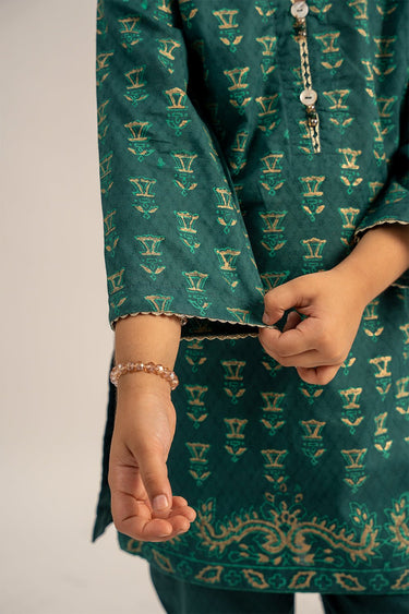 2 Pc Jacquard Printed Suit For Girl - Prime Point Store