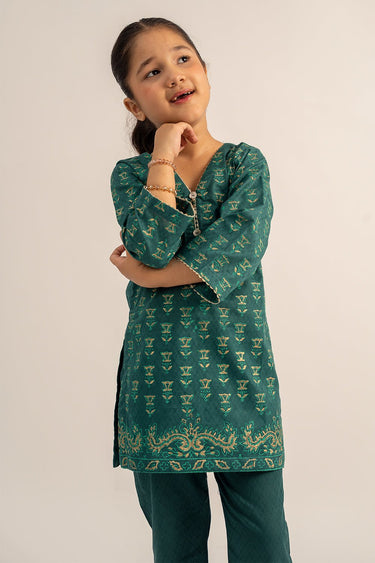 2 Pc Jacquard Printed Suit For Girl - Prime Point Store