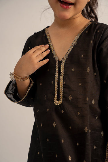 2 Pc Jacquard Suit For Girl - Prime Point Store