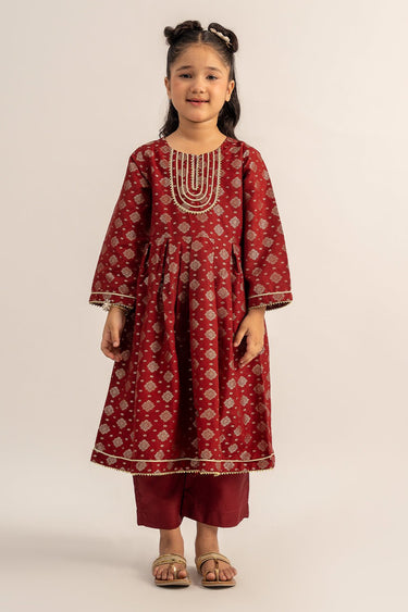 2 Pc Jacquard Suit For Girl - Prime Point Store