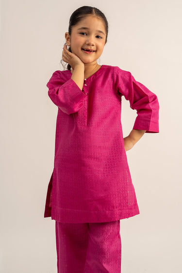2 Pc Jacquard Suit For Girl - Prime Point Store