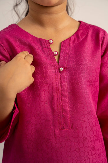 2 Pc Jacquard Suit For Girl - Prime Point Store