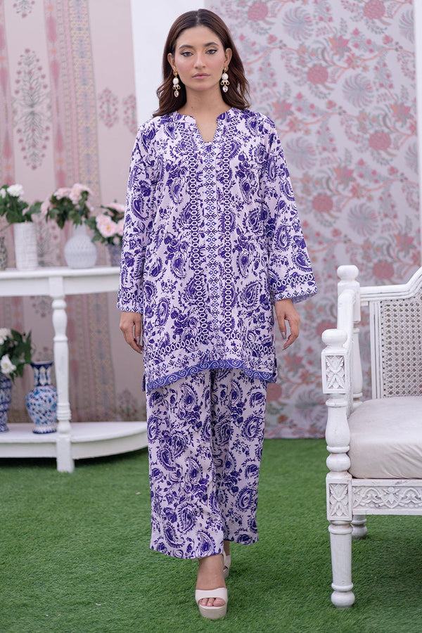 2 Pc Lawn Embroidered Stitched Suit - Prime Point Store