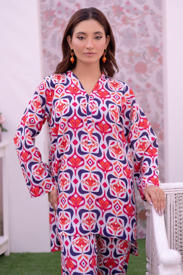 2 Pc Lawn Printed Stitched Co - ords - Prime Point Store