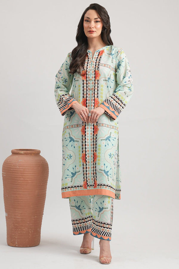 2 Pc Lawn Printed Stitched Suit - Prime Point Store