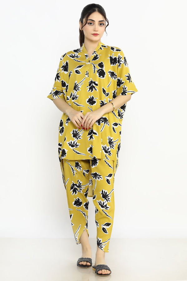 2 Pc Linen Printed Stitched Co - ords - Prime Point Store