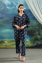 2 Pc Linen Printed Stitched Co - ords - Prime Point Store