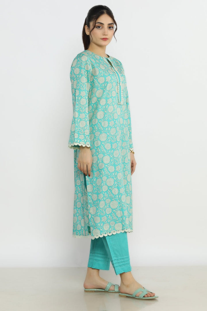 2 Pc Linen Printed Stitched Co - ords - Prime Point Store