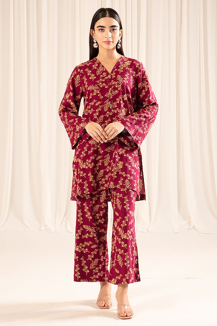 2 Pc Linen Printed Stitched Co - ords - Prime Point Store