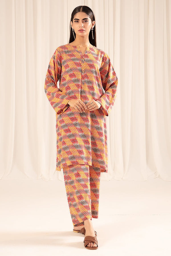 2 Pc Linen Printed Stitched Co - ords - Prime Point Store