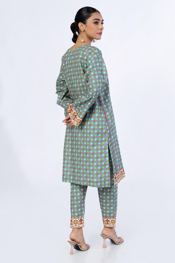 2 Pc Printed Cambric Stitched Co - ords - Prime Point Store