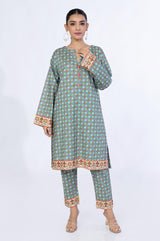 2 Pc Printed Cambric Stitched Co - ords - Prime Point Store
