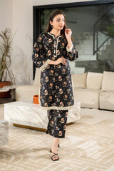 2 Pc Printed Cambric Stitched Suit - Prime Point Store