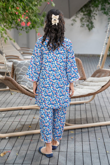 2 Pc Printed Cambric Suit For Girl - Prime Point Store