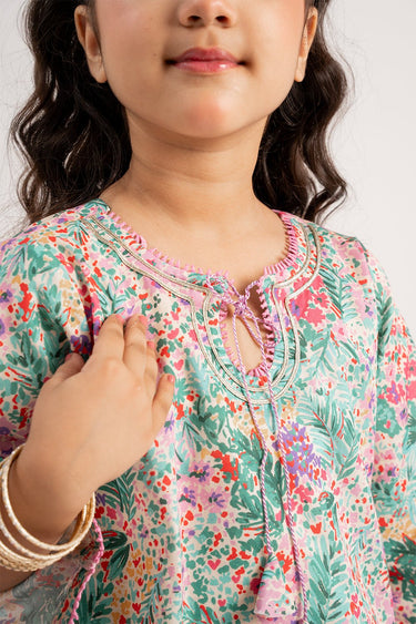 2 Pc Printed Cotton Lawn Suit For Girl - Prime Point Store