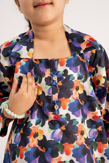 2 Pc Printed Cotton Lawn Suit For Girl - Prime Point Store