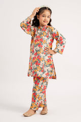 2 Pc Printed Cotton Lawn Suit For Girl - Prime Point Store