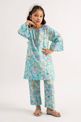 2 Pc Printed Cotton Lawn Suit For Girl - Prime Point Store