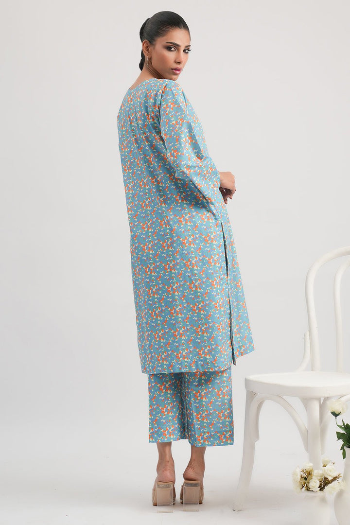 2 Pc Printed Embroidered Cambric Stitched Suit - Prime Point Store