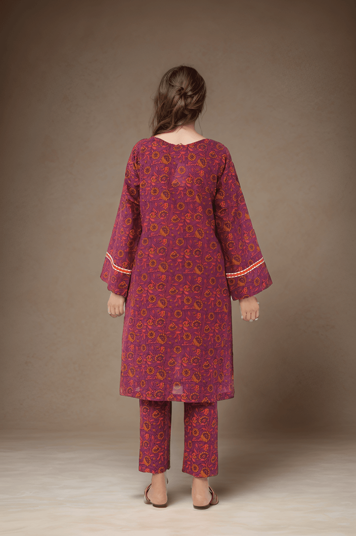 2 Pc Printed Khaddar Stitched Co - ords - Prime Point Store