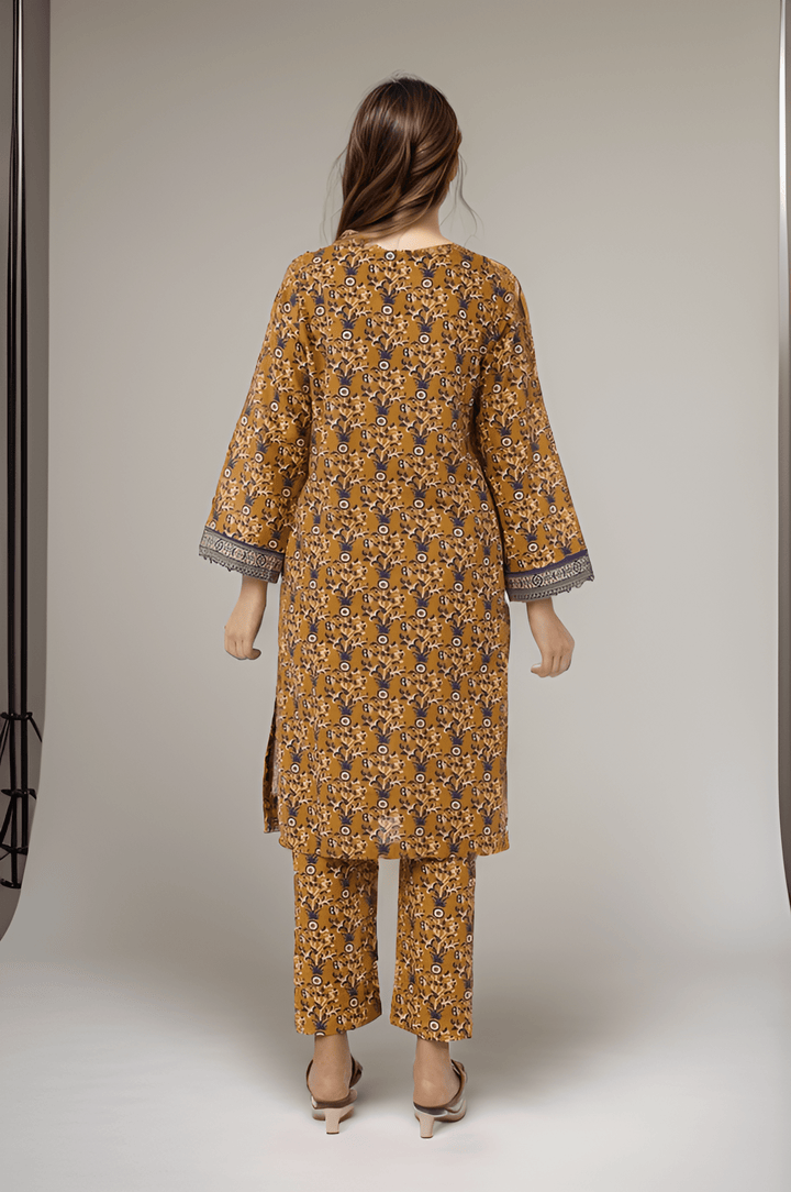 2 Pc Printed Khaddar Stitched Co - ords - Prime Point Store