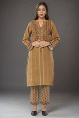2 Pc Printed Khaddar Stitched Co - ords - Prime Point Store