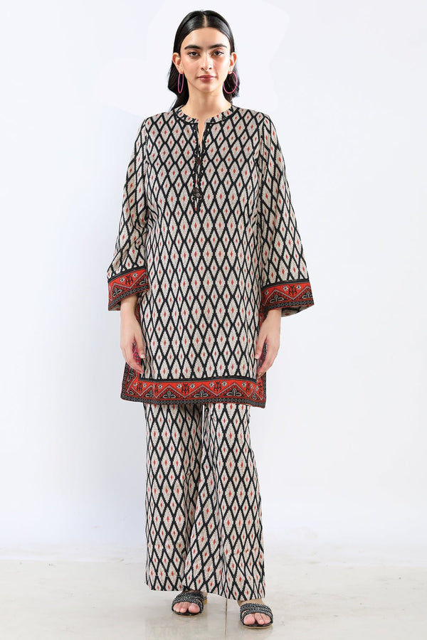 2 Pc Printed Khaddar Stitched Suit - Prime Point Store