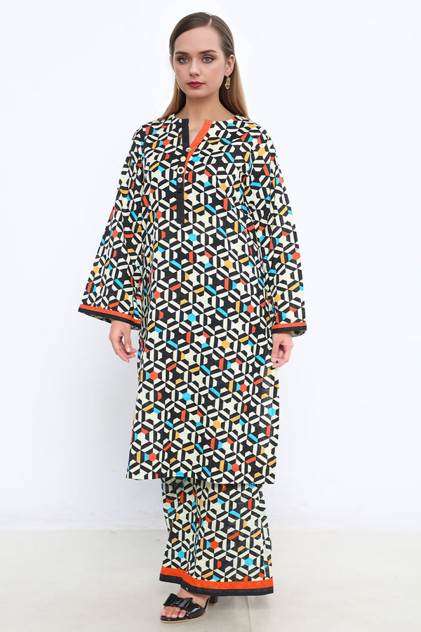 2 Pc Printed Khaddar Stitched Suit - Prime Point Store