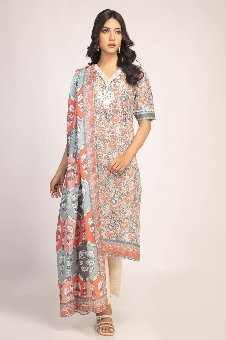 2 Pc Printed Lawn Unstitched - Prime Point Store