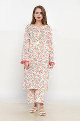 2 Pc Printed Slub Linen Unstitched - Prime Point Store