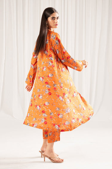 2 Pc Printed Slub Linen Unstitched - Prime Point Store