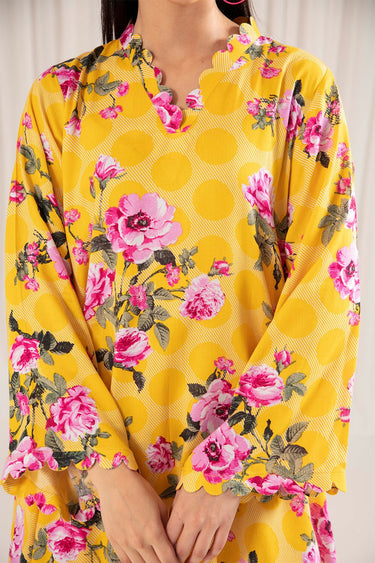 2 Pc Printed Slub Linen Unstitched - Prime Point Store