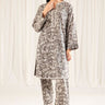 2 Pc Printed Slub Linen Unstitched - Prime Point Store