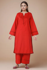 2 Pc Solid Cambric Stitched Co - ords - Prime Point Store