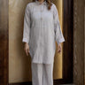 2 Pc Solid Chambray Dyed Stitched Suit - Prime Point Store