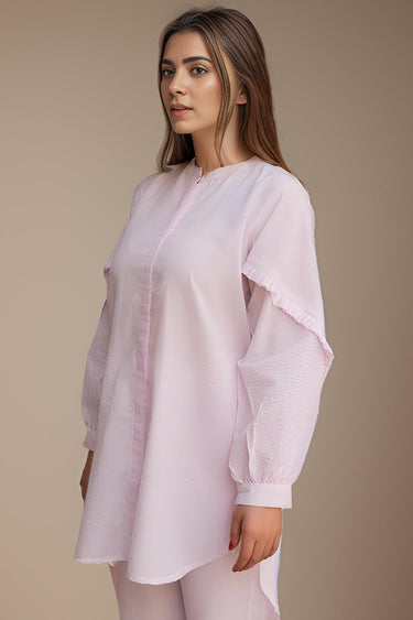 2 Pc Solid Yarn Dyed Stitched Co - ords - Prime Point Store