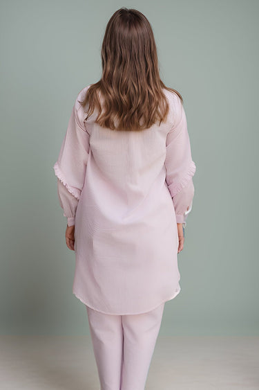 2 Pc Solid Yarn Dyed Stitched Co - ords - Prime Point Store