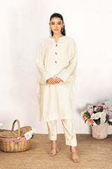 2 Pc Yarn Dyed Stripe Printed Stitched Co - ords - Prime Point Store