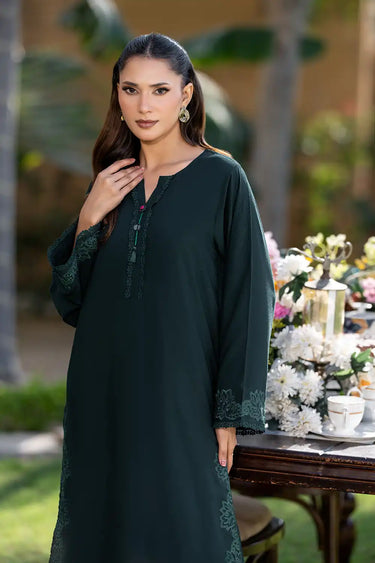 2 Piece - Embroidered Linen Suit