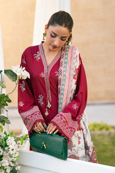 3 Piece - Embroidered Cambric Suit