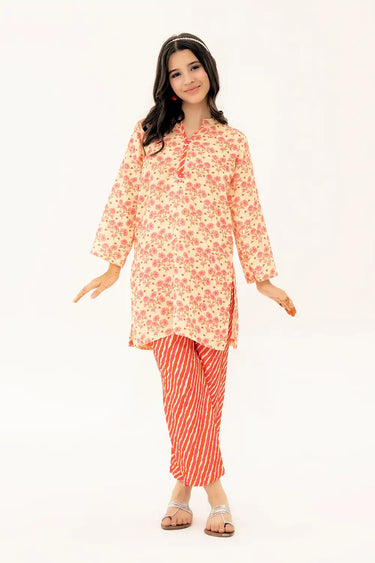 2 Piece - Printed Arabic Lawn Suit