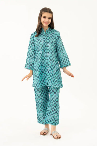 2 Piece - Printed Texture Suit