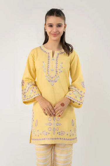 2 Piece - Embroidered Texture Suit