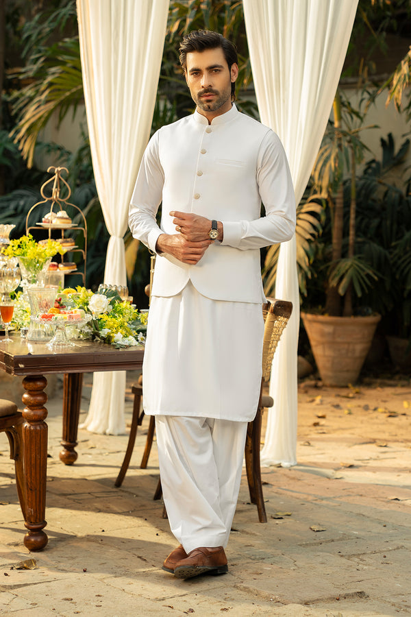 White Wash & Wear Shalwar Kameez