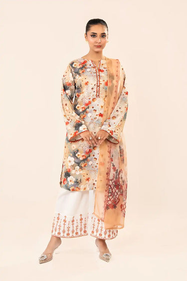 3 Piece - Printed Chikankari Suit