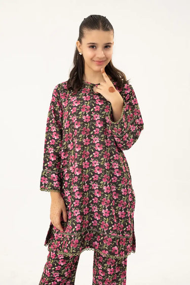 2 Piece - Printed Texture Suit