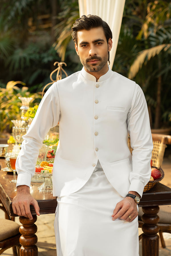 White Waist Coat For Men