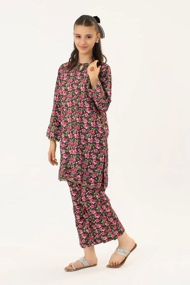 2 Piece - Printed Texture Suit